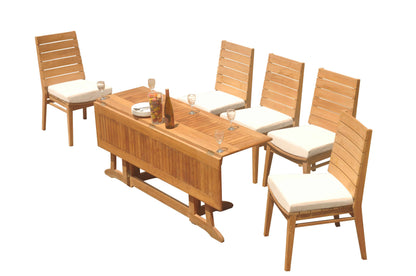 69" Warwick Table with Charleston Armless Chairs